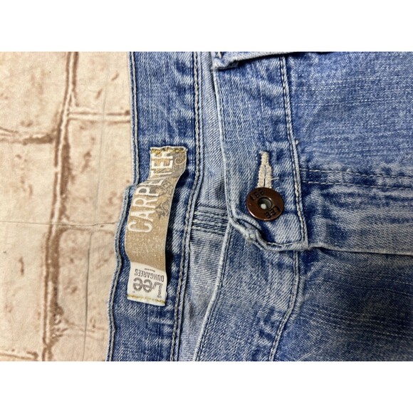 Vintage Y2K Lee Baggy Carpenter Skate Blue Jeans 38x32 "18" Openings JNCO Style - Picture 3 of 8